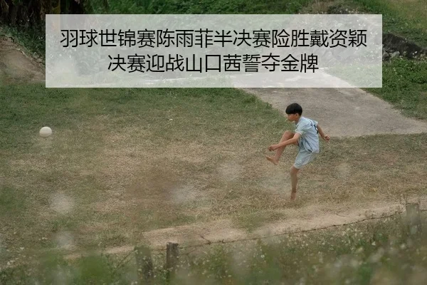 羽球世锦赛陈雨菲半决赛险胜戴资颖 决赛迎战山口茜誓夺金牌